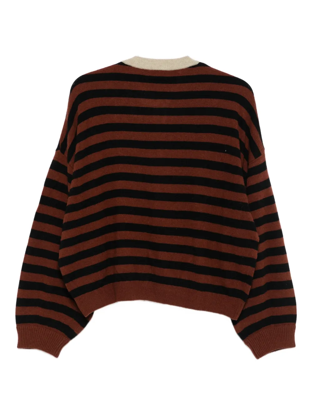 Alysi Striped Button Cardigan In Multi