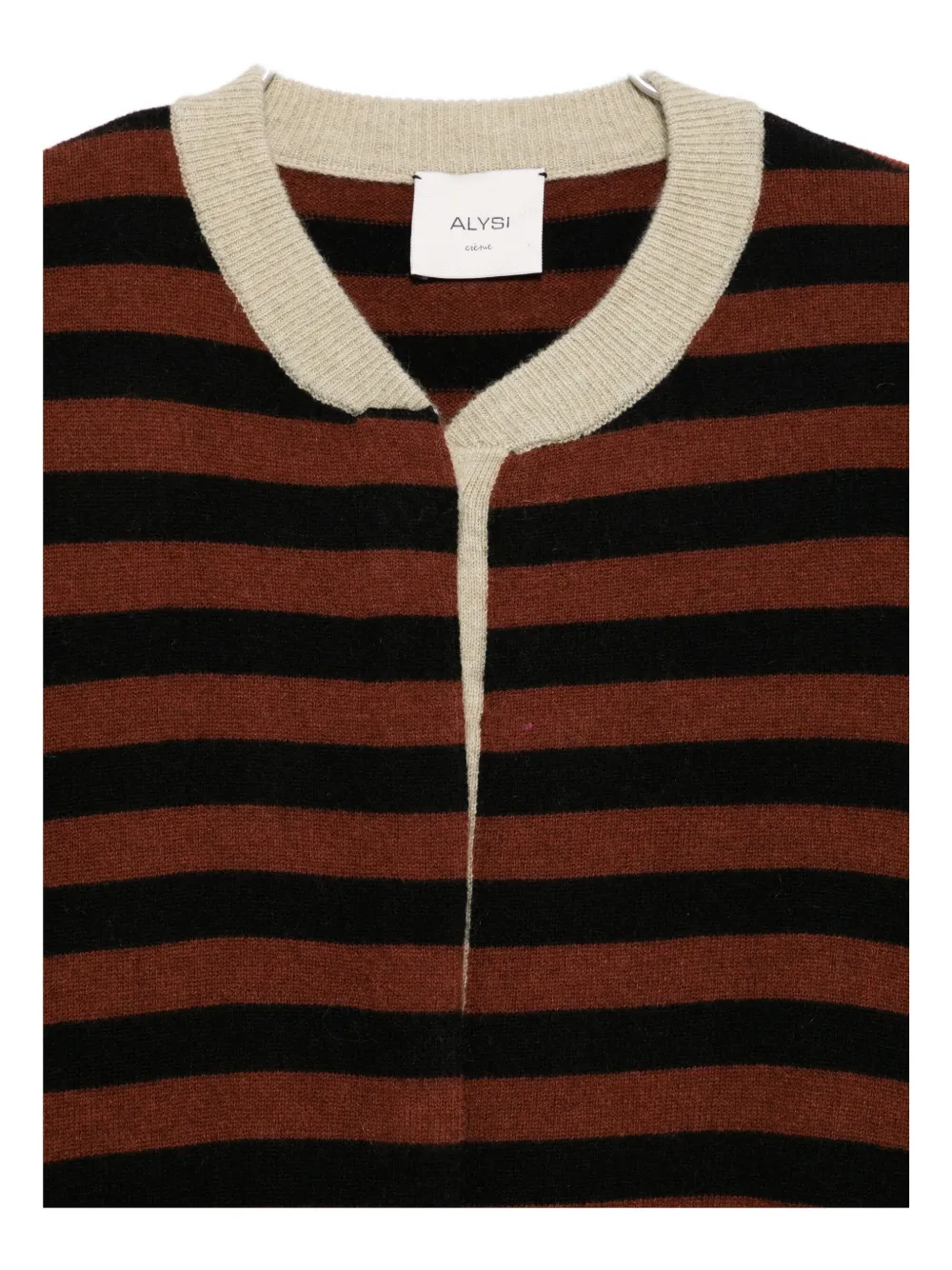 Alysi Striped Button Cardigan In Multi