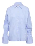 V:PM ATELIER Ginny striped embellished shirt - Blue