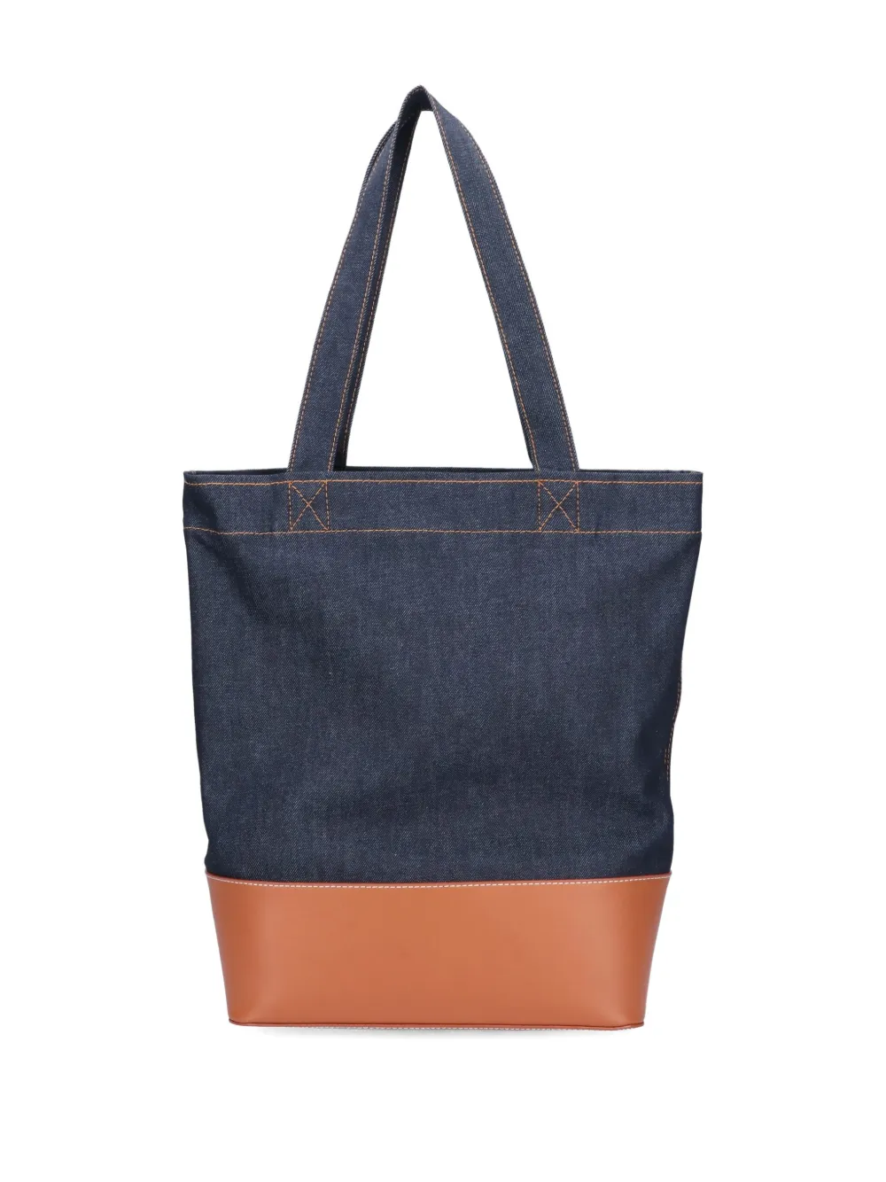 A.P.C. Denim shopper met logo Blauw