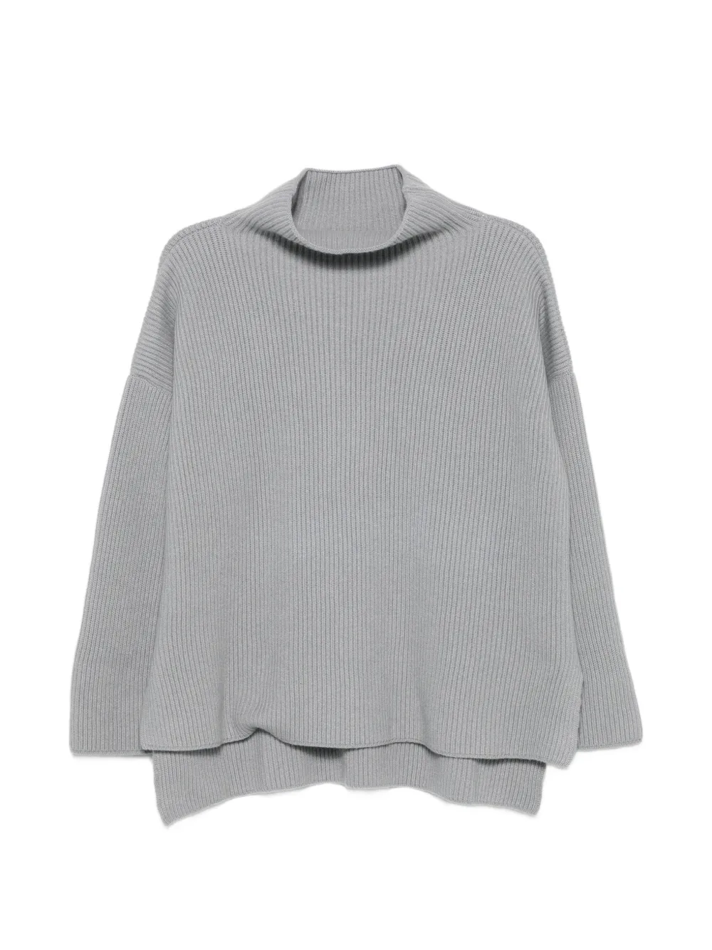 La Julie Cashmere ribbed-knit roll-neck sweater - Grey