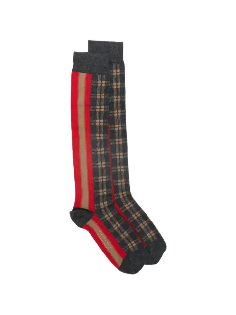 ALTO striped plaid socks