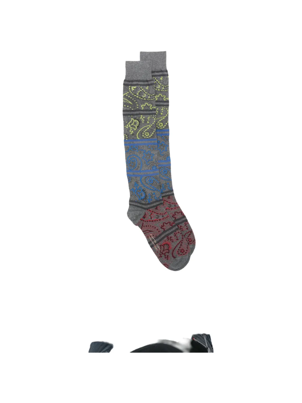 ALTO paisley striped socks - Grigio