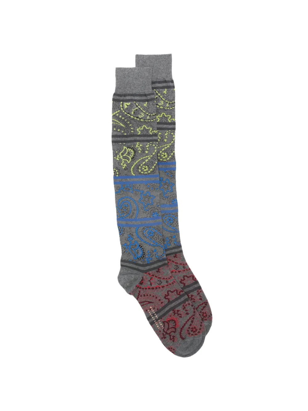 ALTO paisley striped socks - Grigio