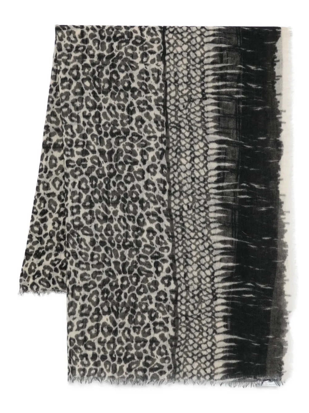 Pierre-Louis Mascia animal-print scarf - ブラック Pierre-Louis Mascia animal-print scarf - ブラック