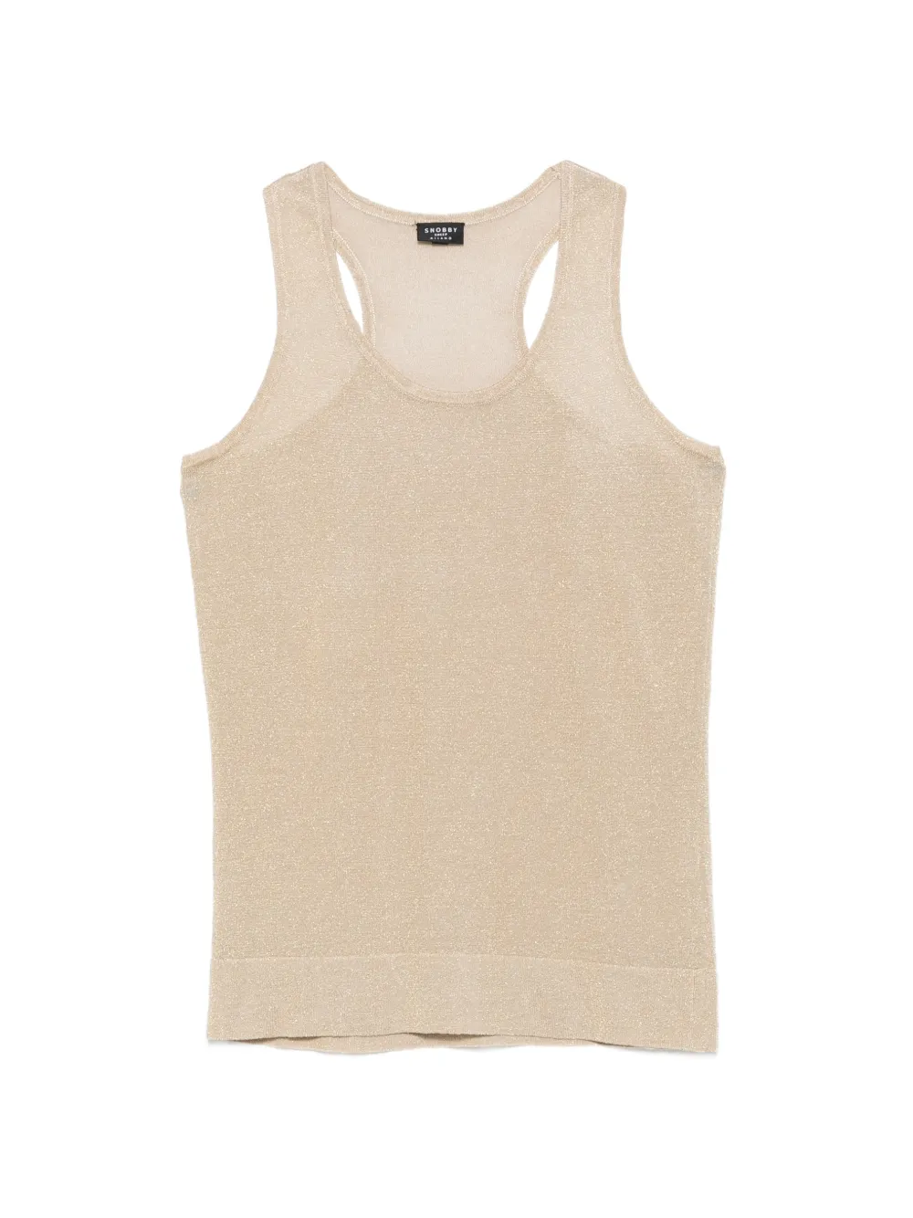 Snobby Sheep metallic-effect racerback top - Oro