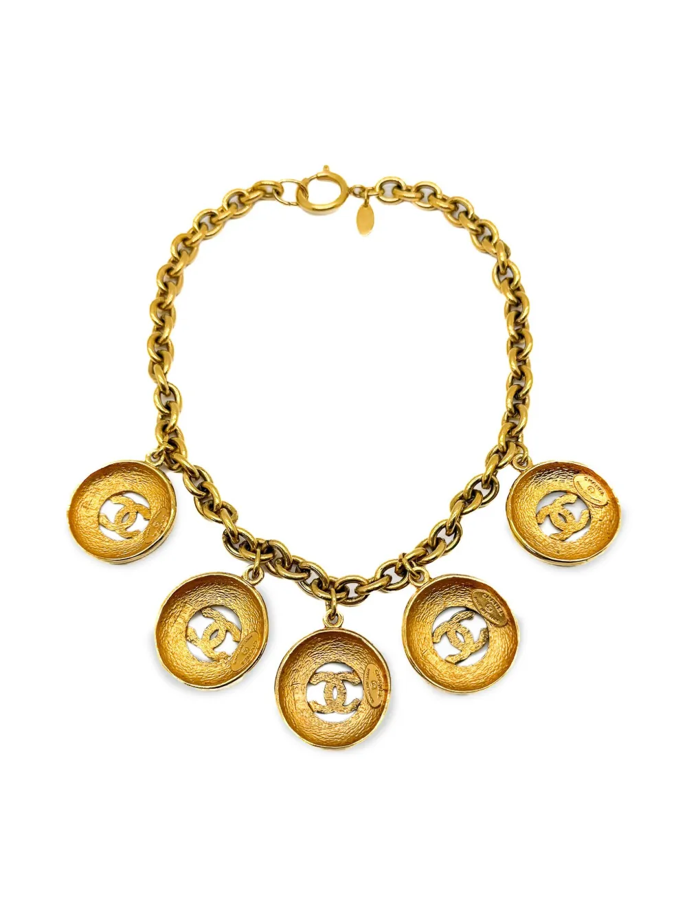 CHANEL Pre-Owned 1980s logo-charm necklace | Image 2