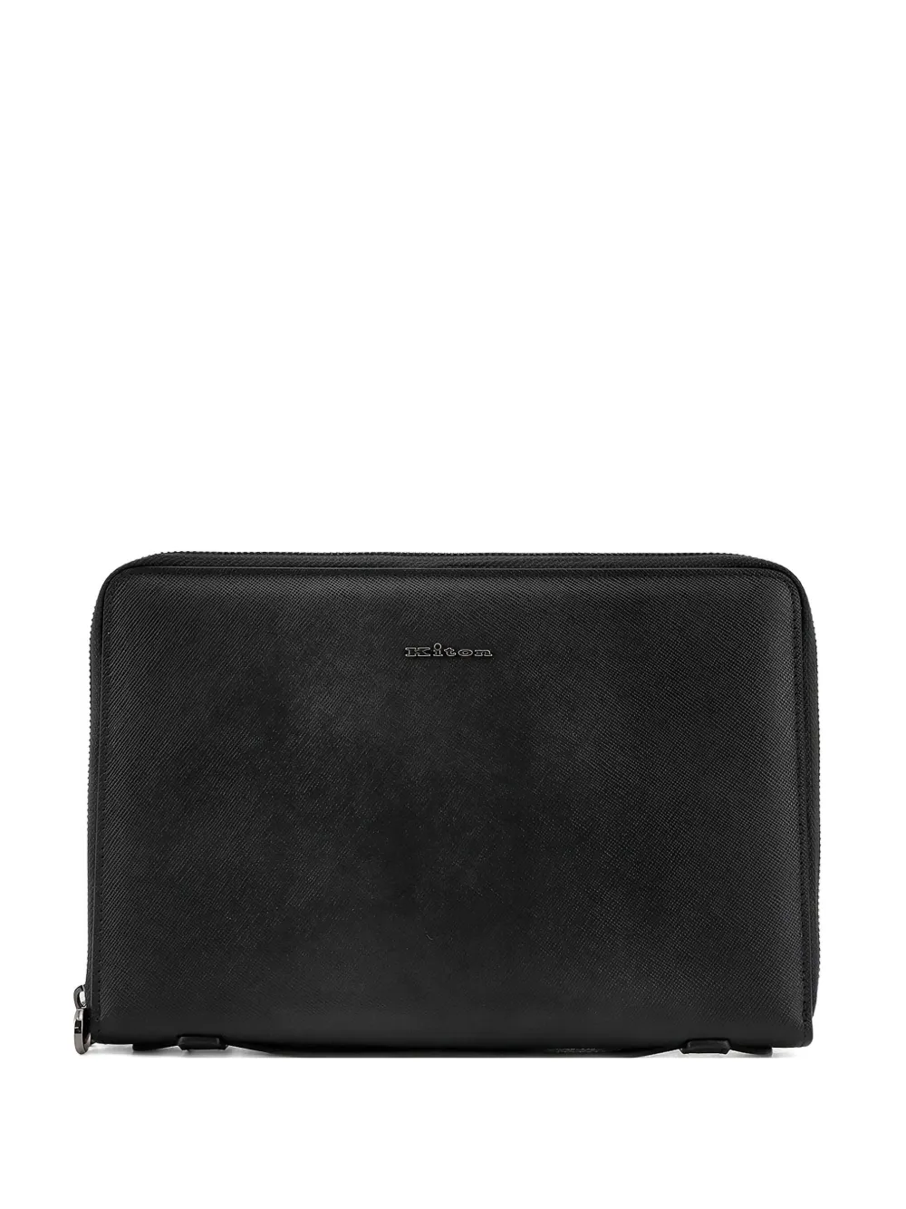 Kiton Laptoptas met rits Zwart