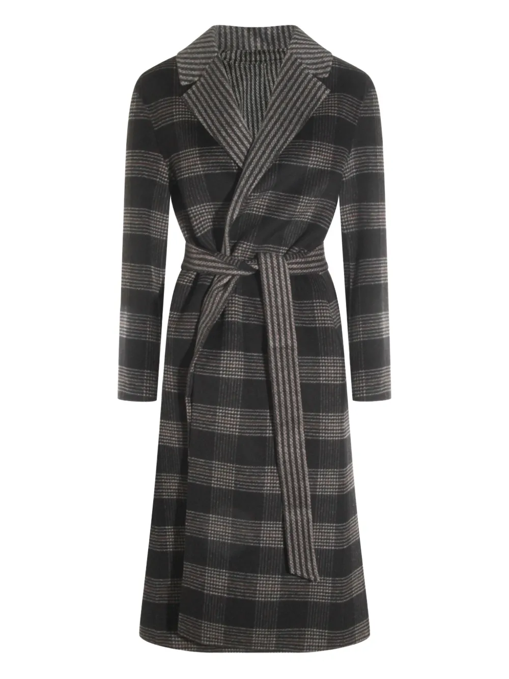 TWINSET Geruite jas Zwart