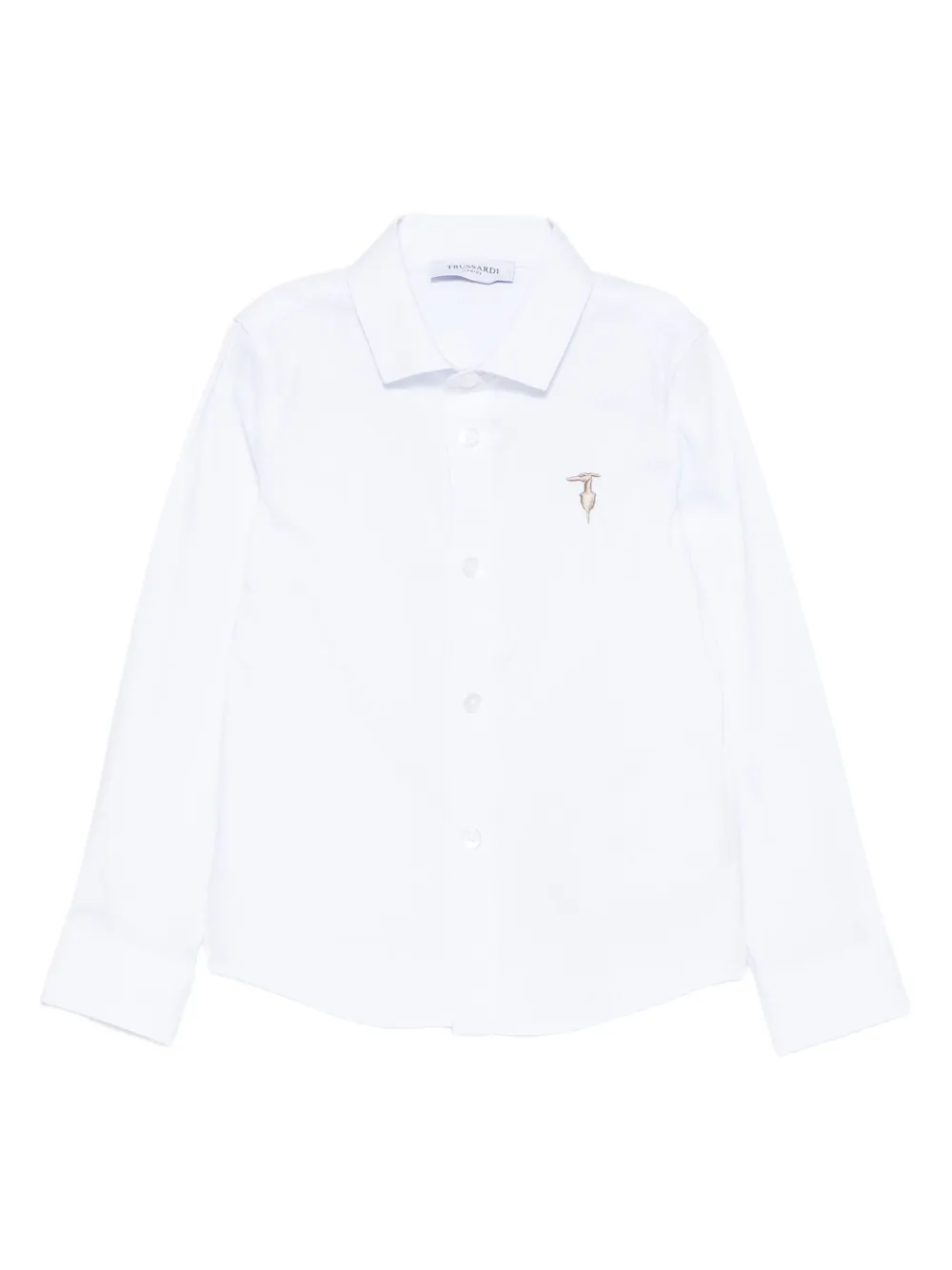 TRUSSARDI JUNIOR embroidered-logo shirt | White | Image 1