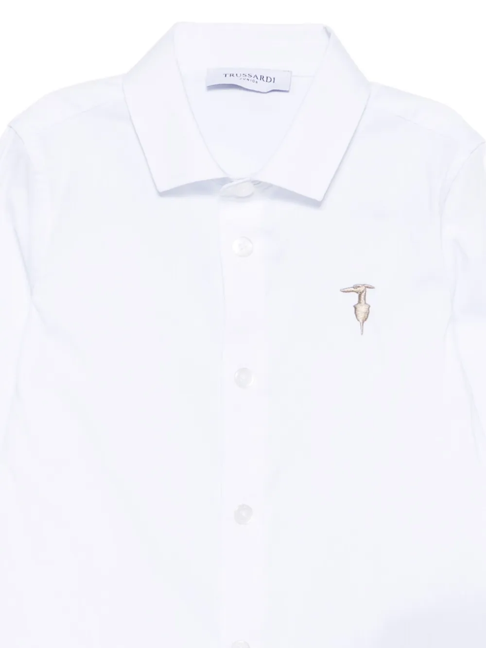 TRUSSARDI JUNIOR Shirt met geborduurd logo Wit