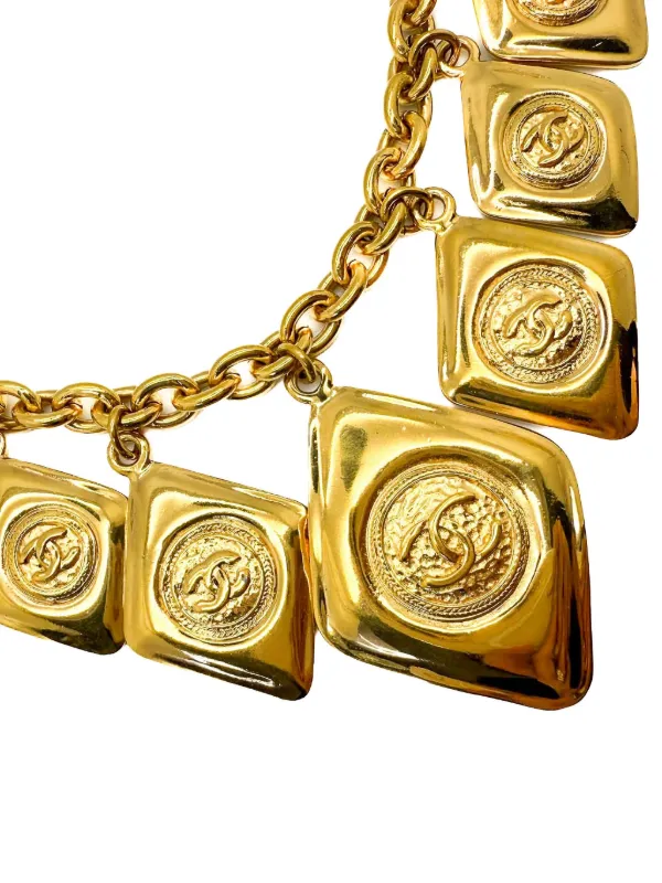 アクセサリー CHANEL 80s vintage CHANEL Pre-Owned 1980s ロゴエンボス ネックレス | ゴールドトーン