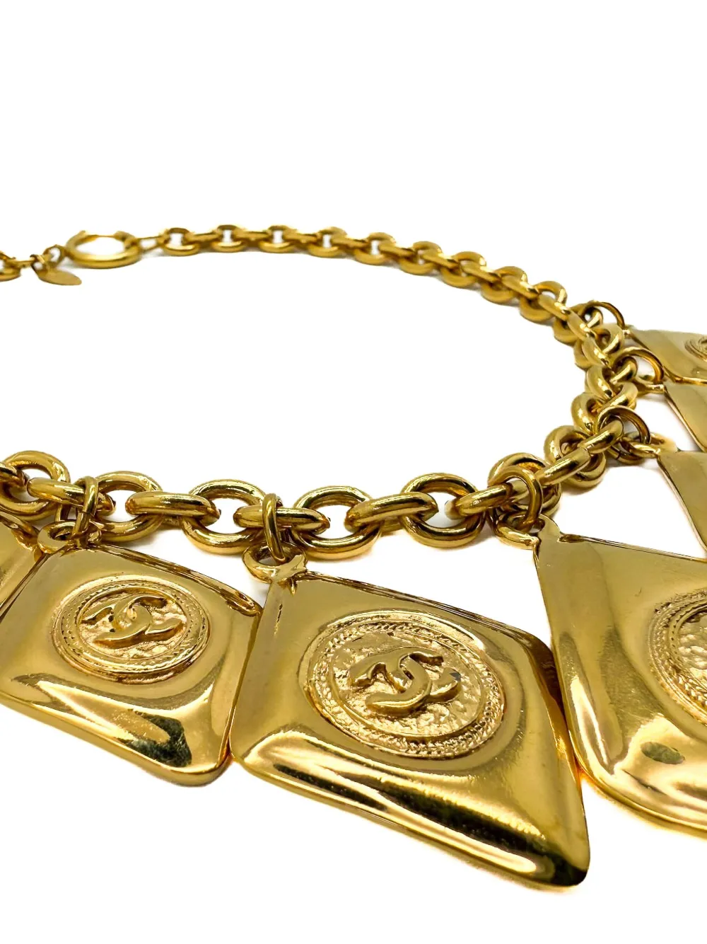 CHANEL Pre-Owned 1980s ロゴエンボス ネックレス | ゴールドトーン