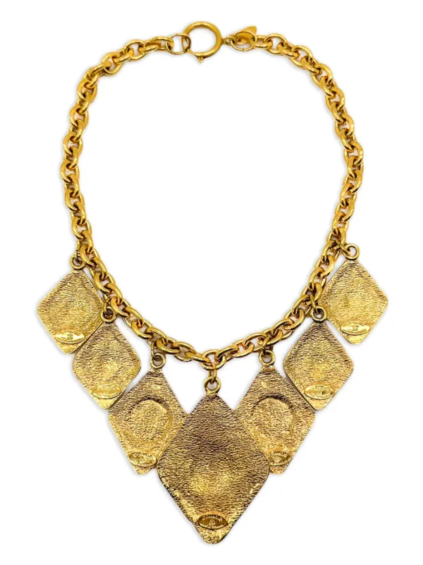 CHANEL Pre-Owned 1980s ロゴエンボス ネックレス | ゴールドトーン