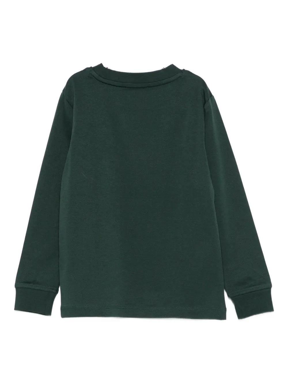Trussardi Junior Logo-print Long-sleeved Sweatshirt In Green