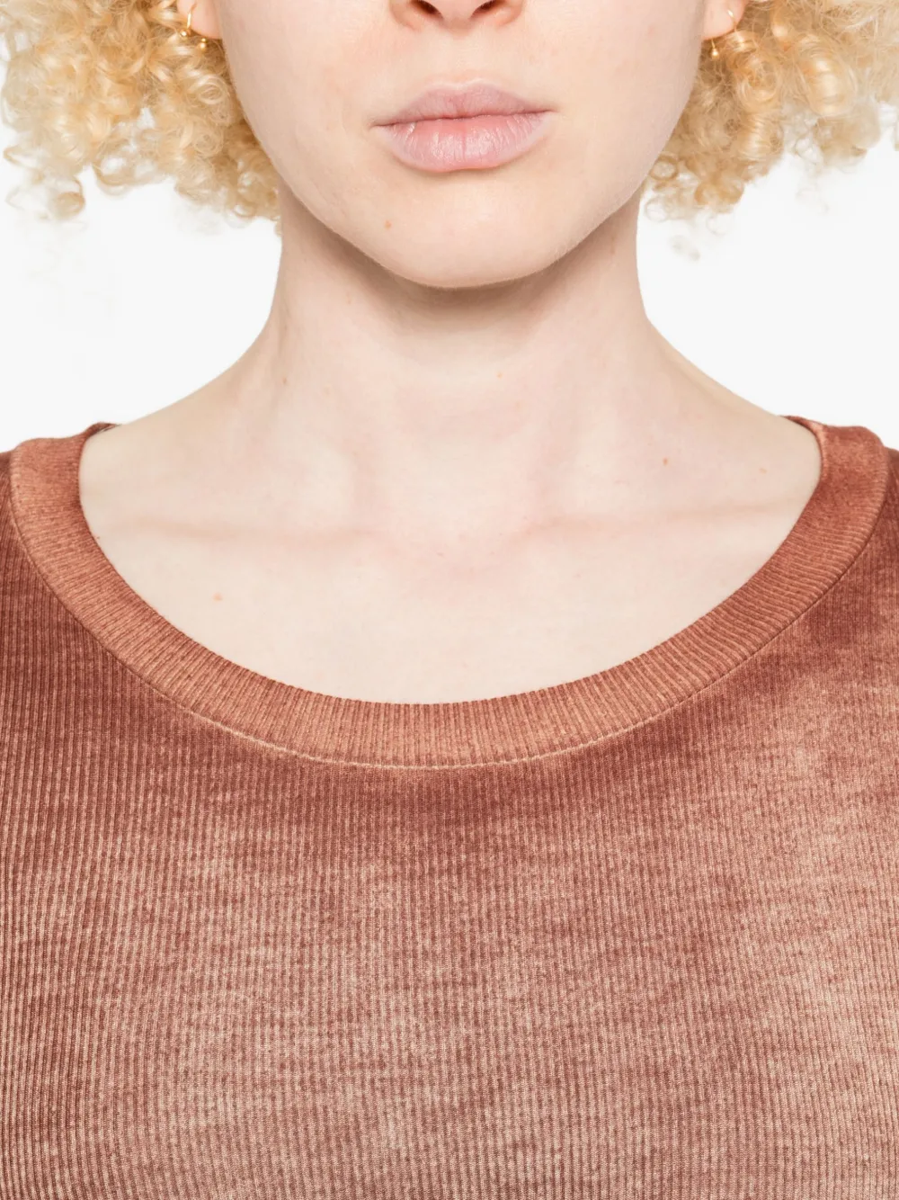 Avant Toi Ribbed Micro Sweater In Red