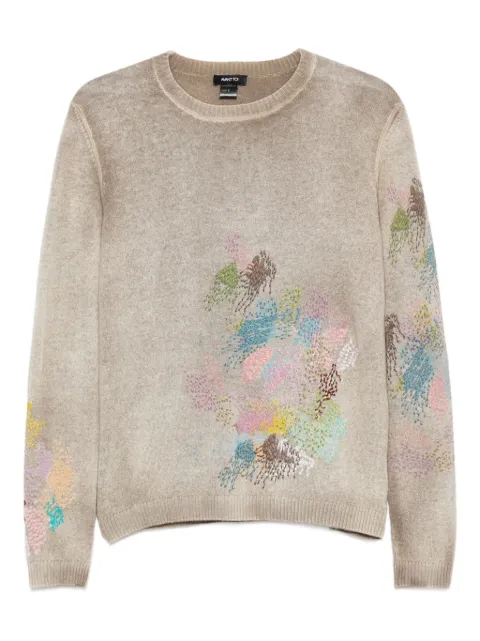 Avant Toi painted cashmere sweater