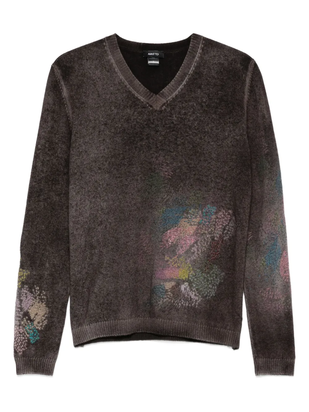Avant Toi hand-painted cashmere sweater | Black | Image 1