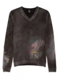 Avant Toi hand-painted cashmere sweater - Black