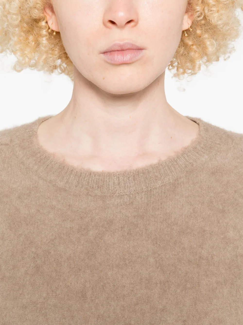 Avant Toi Brushed Cashmere Sweater In Neutral