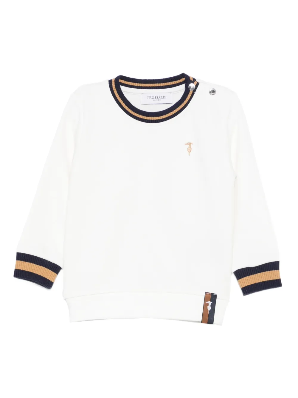 TRUSSARDI JUNIOR embroidered-logo sweatshirt | White | Image 1