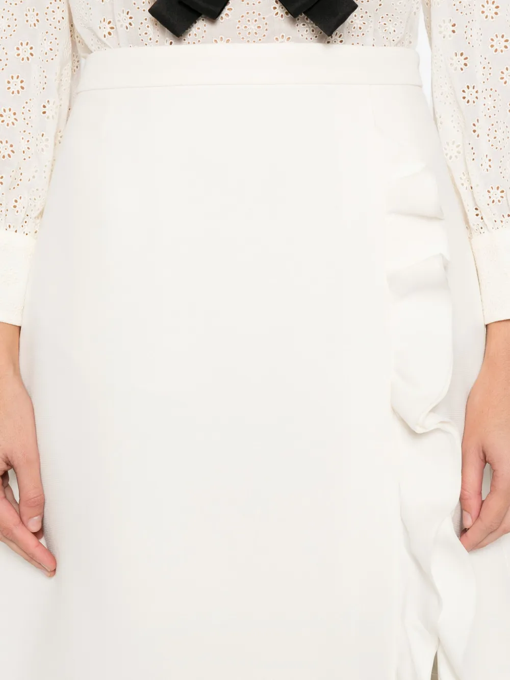 Valentino Garavani Mini-rok met ruches Wit