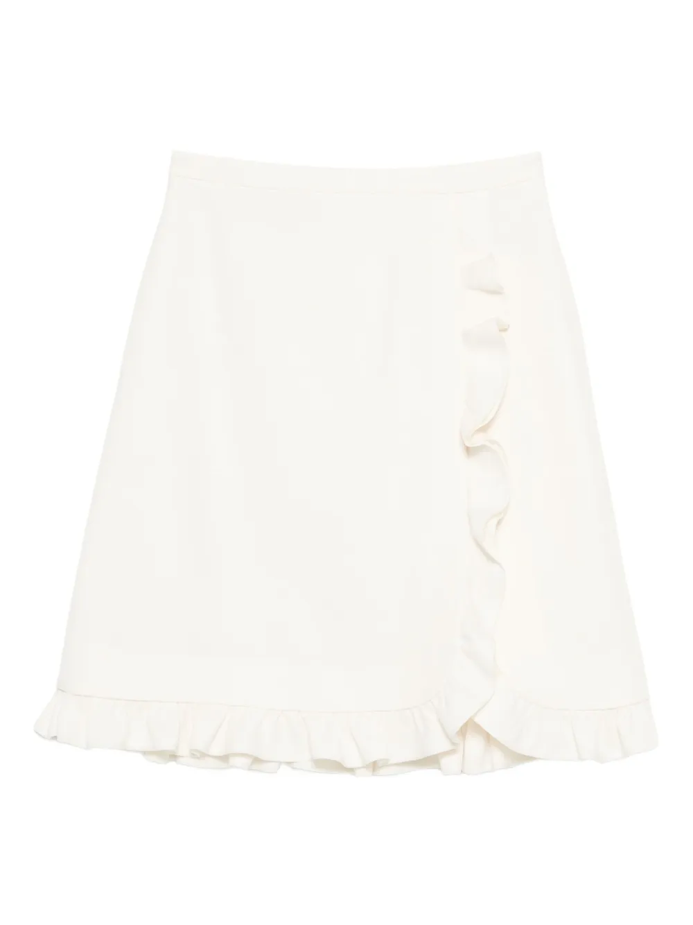Valentino Garavani ruffled mini skirt - Bianco
