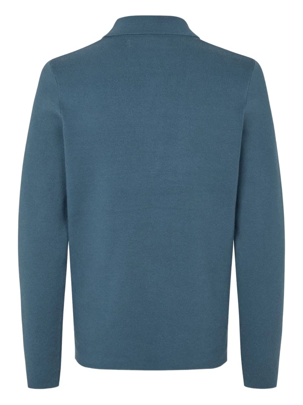 Samsoe & Samsoe Zip-neck Polo Shirt In Blue