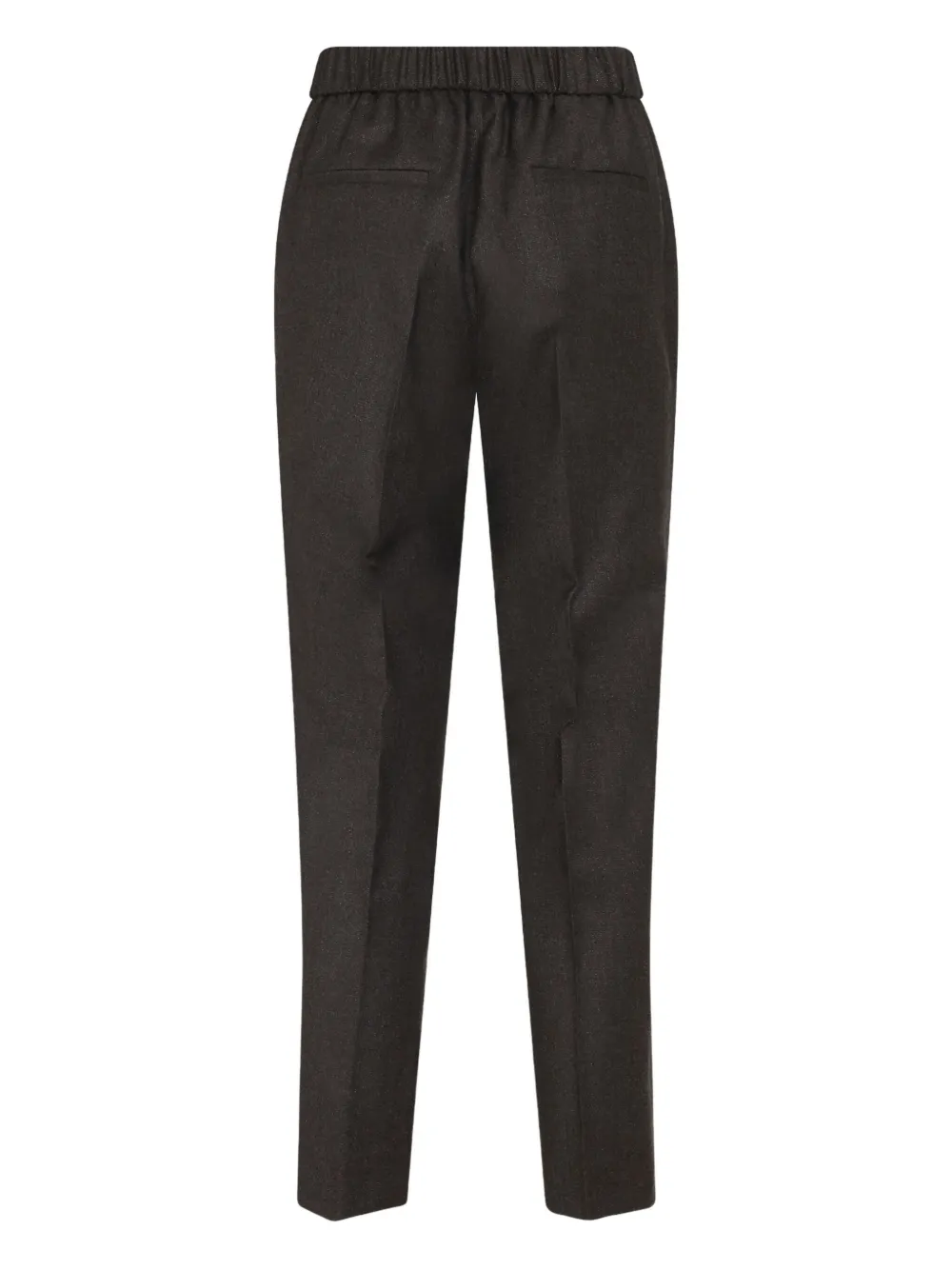 Peserico elasticated-waistband wool trousers - Bruin
