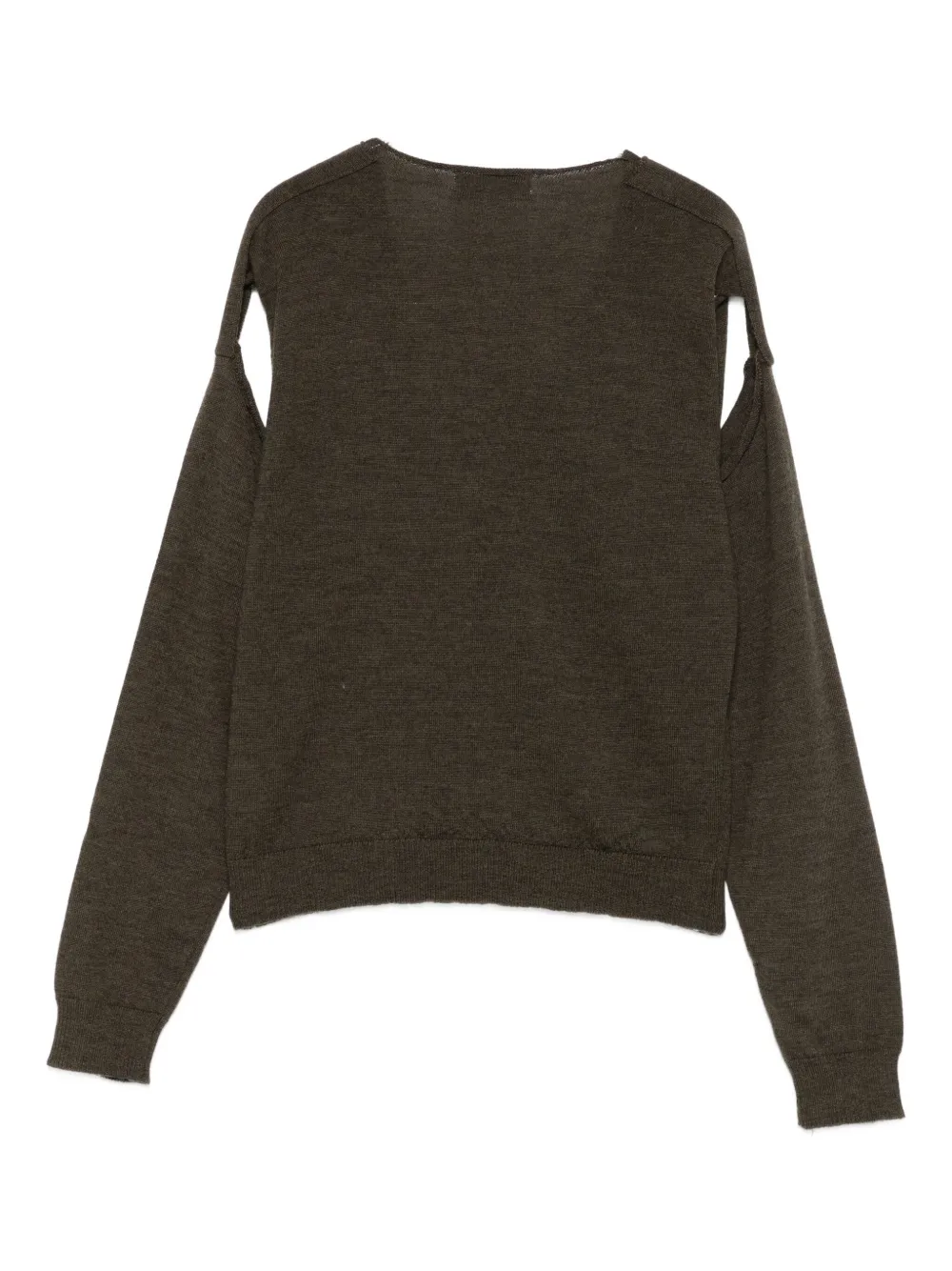 Gimaguas Button-front Shoulder-detail Cardigan In Green