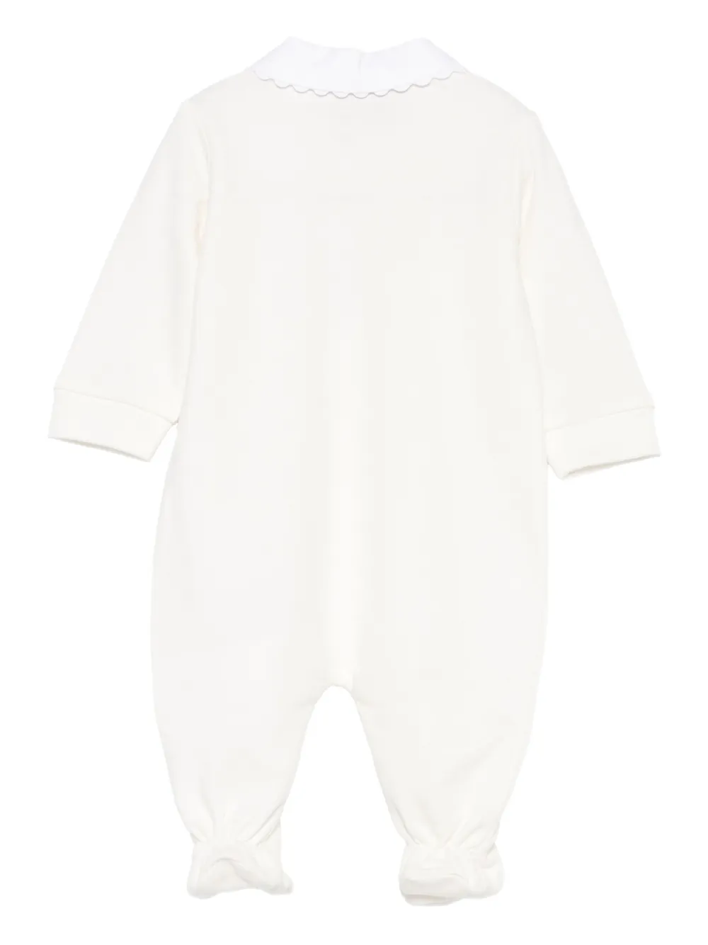 Moschino Kids Romper met geborduurde teddybeer en gewelfde kraag - Beige