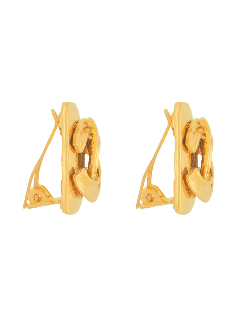 CHANEL Pre-Owned 1994s diamond-shaped clip-on earrings | Image 2