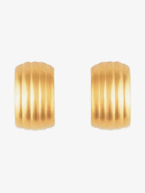 Susan Caplan Vintage boucles d’oreilles à design côtelé (années 1980)