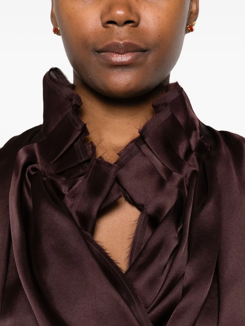 Khaite Meegan Draped Top In Brown