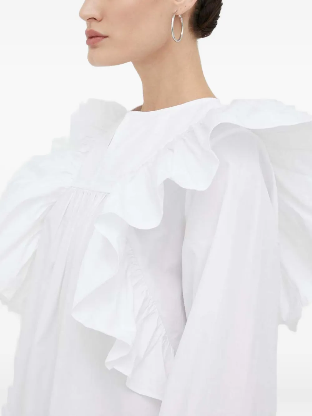 Day Birger Et Mikkelsen Mini-jurk met ruches Wit