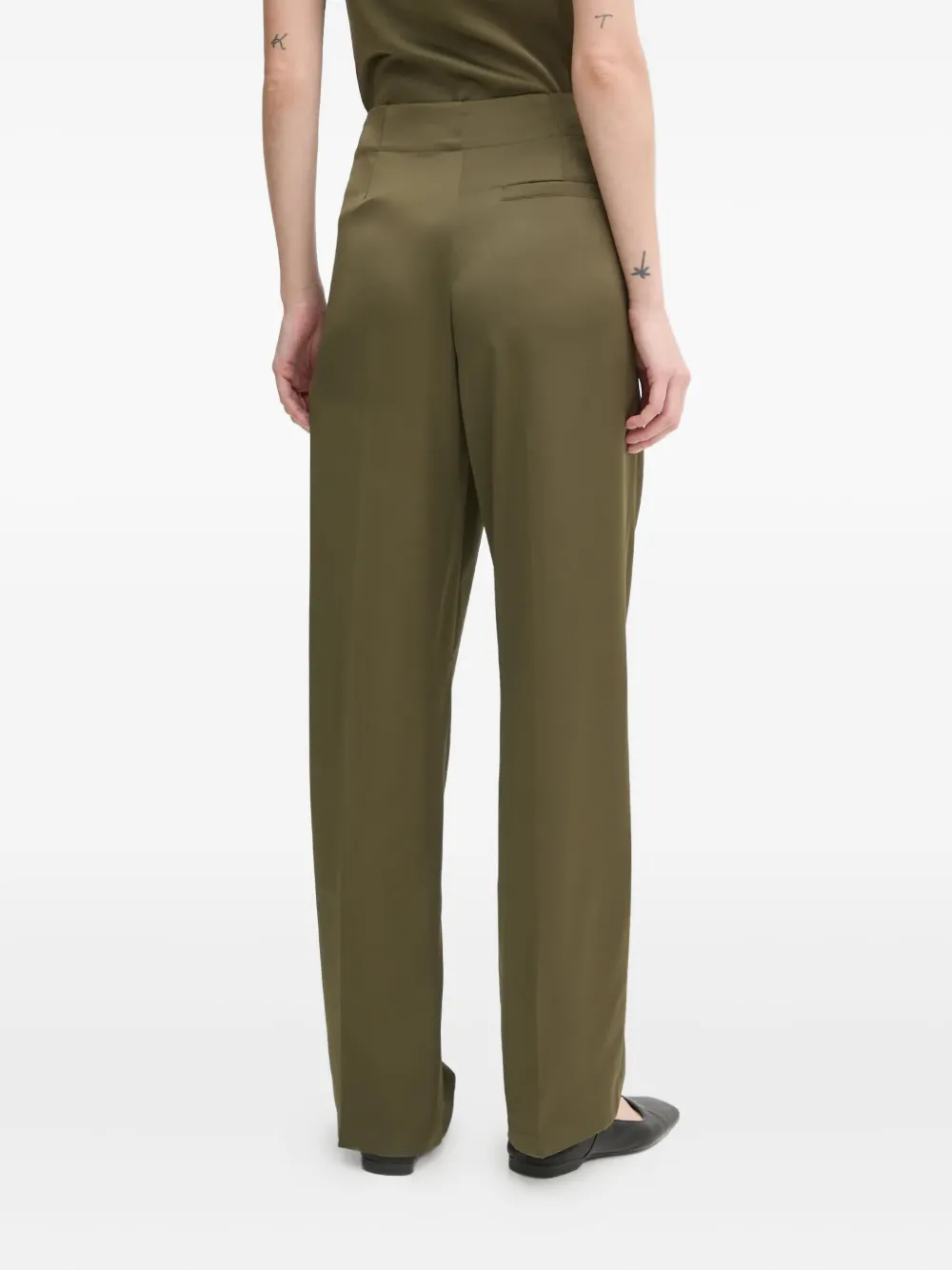 Day Birger Et Mikkelsen Broek met geplooide voorkant Groen