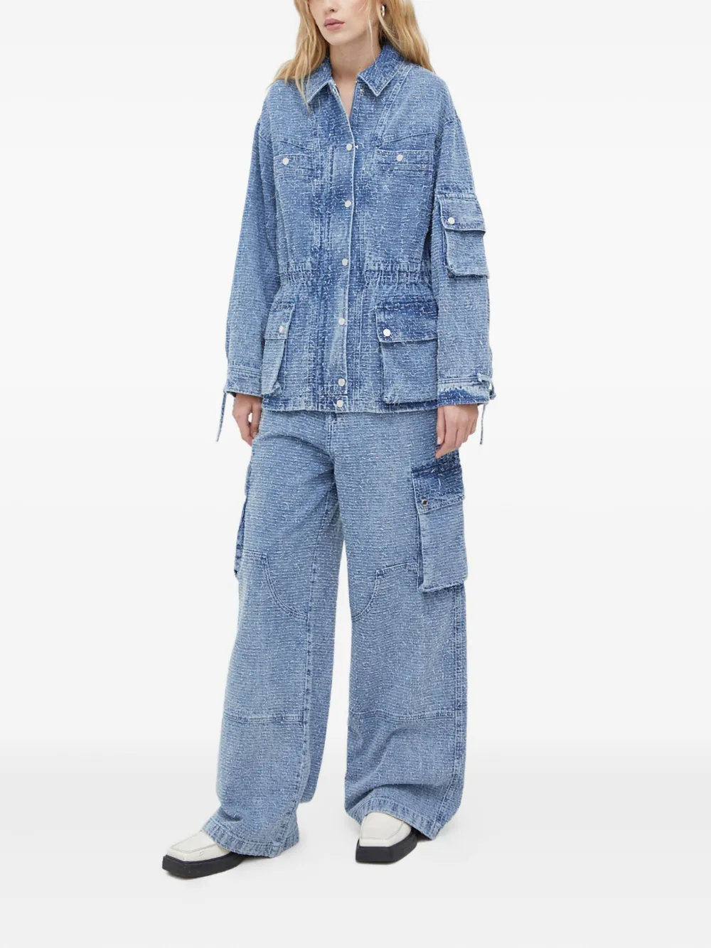 Day Birger Et Mikkelsen Drawstring-waist Denim Jacket In Multi
