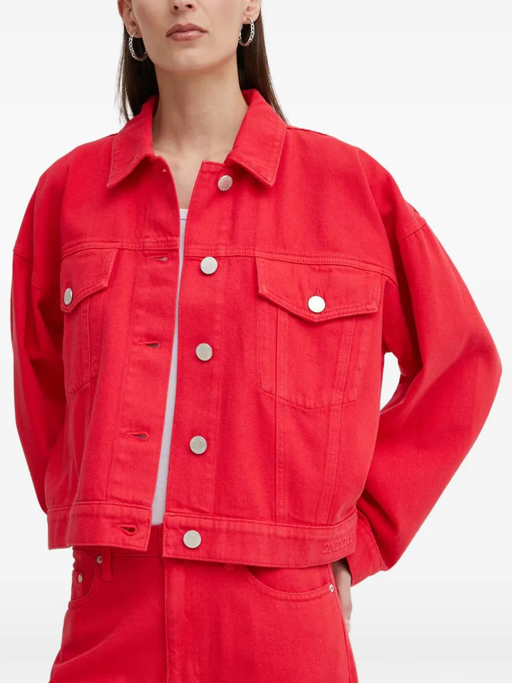Day Birger Et Mikkelsen buttoned cropped jacket - Rosso