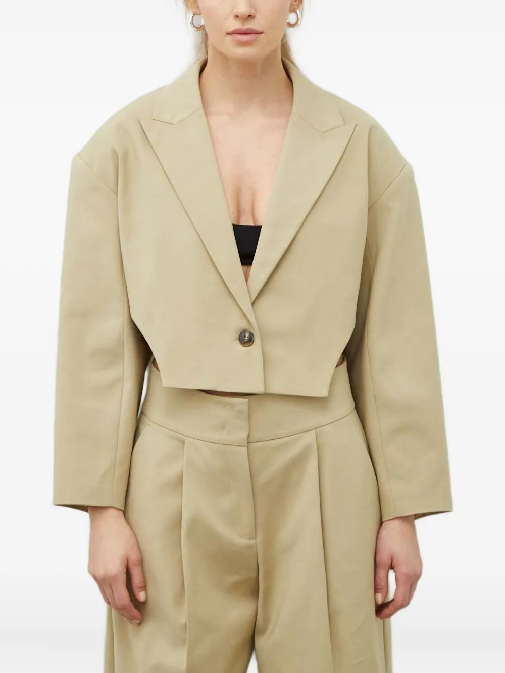 Day Birger Et Mikkelsen buttoned cropped jacket | Neutrals | Image 1