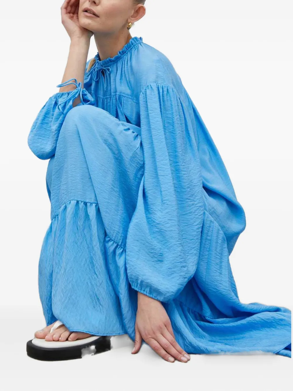 Day Birger Et Mikkelsen ruffled tiered maxi dress | Blue | Image 1