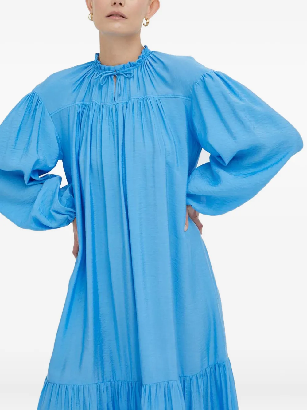 Day Birger Et Mikkelsen Ruffled Tiered Maxi Dress In Blue