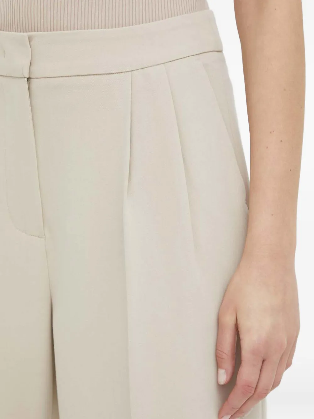 Day Birger Et Mikkelsen Plooibroek met wijde pijpen Beige