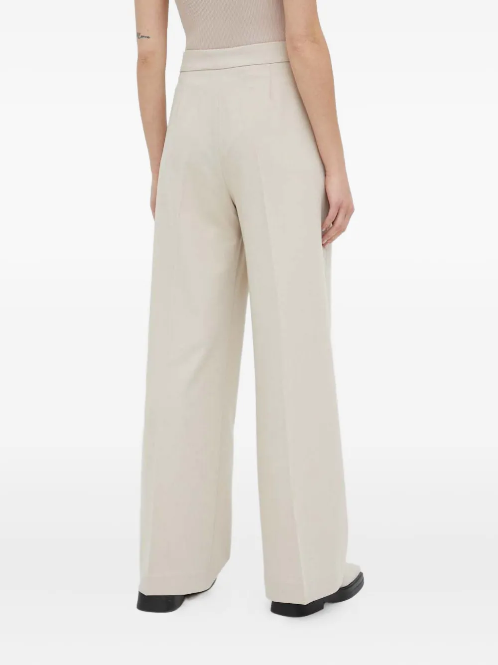 Day Birger Et Mikkelsen Plooibroek met wijde pijpen Beige