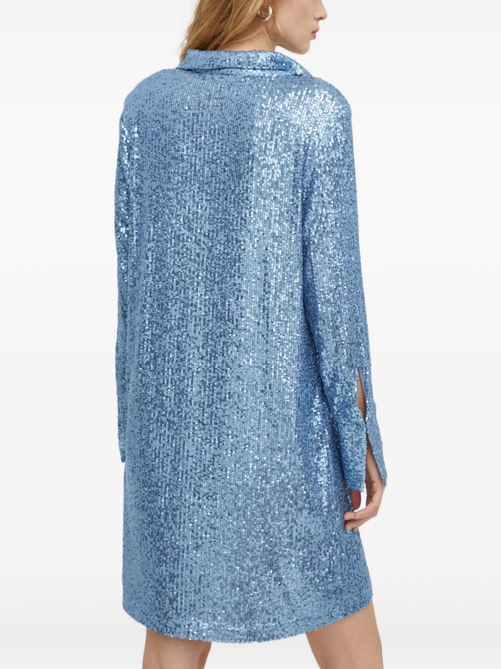 Day Birger Et Mikkelsen Sequin Collared Mini Dress In Blue