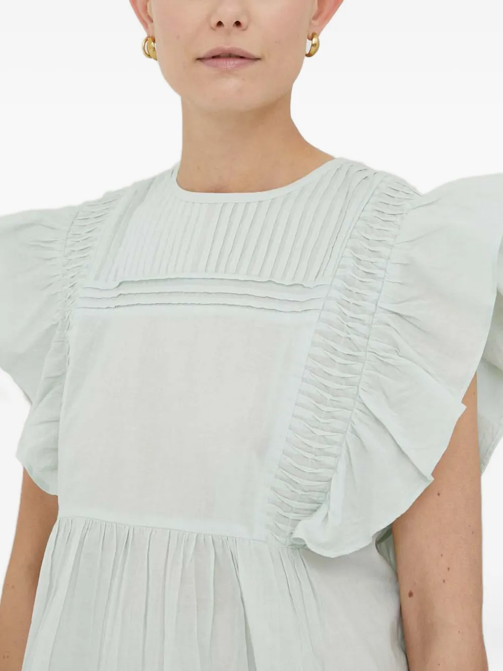 Day Birger Et Mikkelsen Ruffled Blouse In Green