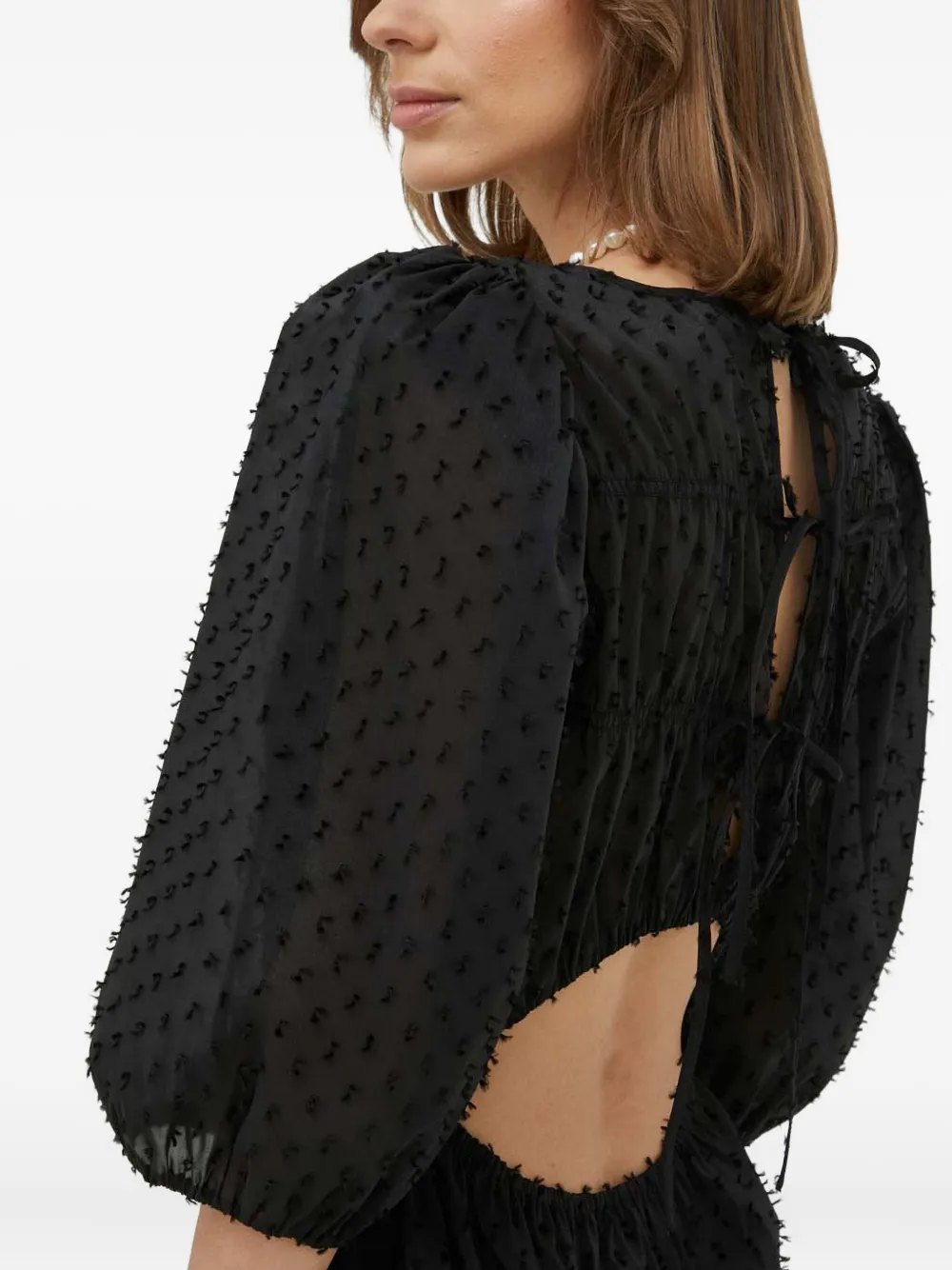 Day Birger Et Mikkelsen Jurk met pofmouwen Zwart