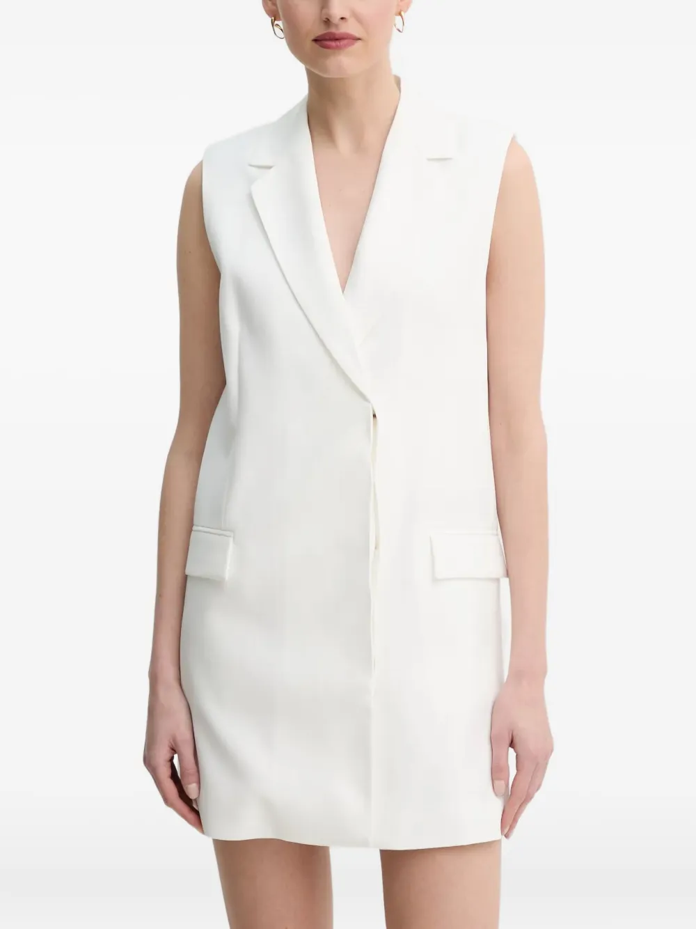 Day Birger Et Mikkelsen notched-lapel sleeveless dress | White | Image 1