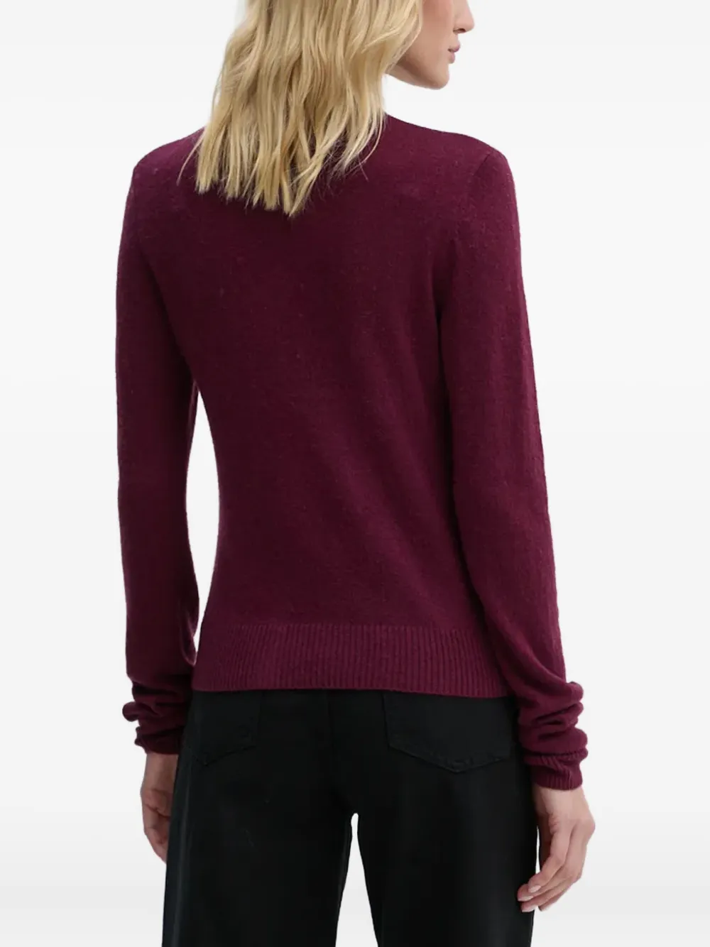 Day Birger Et Mikkelsen Logo-intarsia Cardigan In Purple