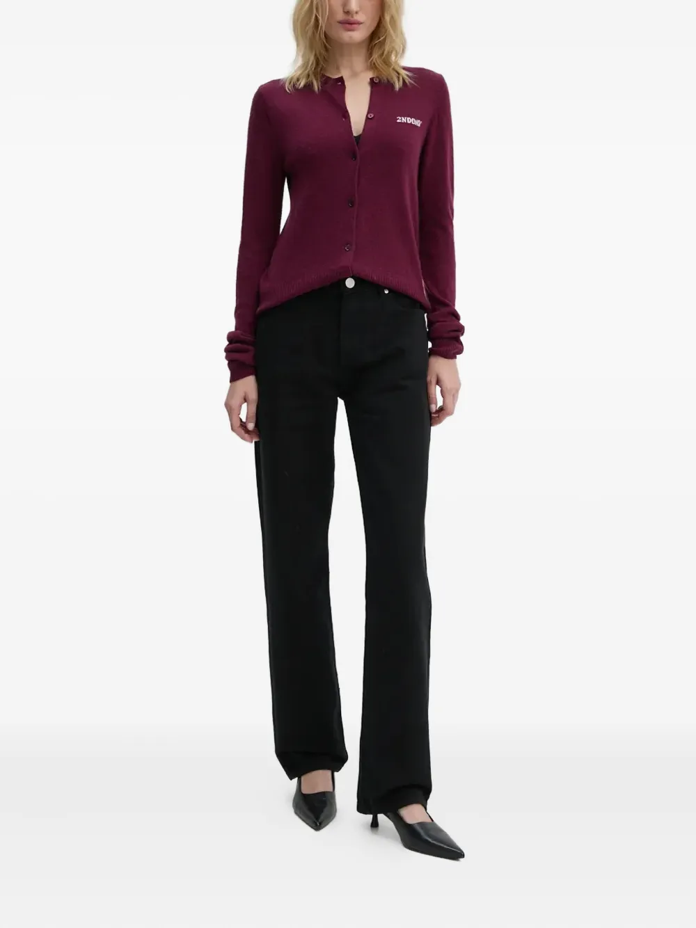 Day Birger Et Mikkelsen logo-intarsia cardigan | Cardigans | Image 2