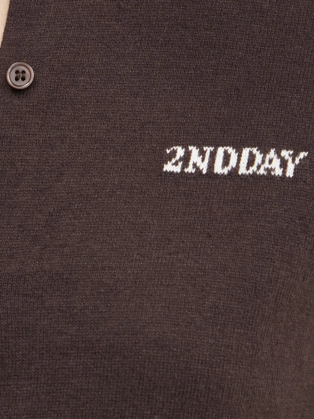Day Birger Et Mikkelsen Logo-intarsia Cardigan In Brown
